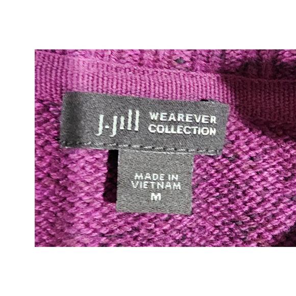 J.Jill Cotton Turtleneck Sweater, Wearever Collection Ribbed Arm & Hems Sz M New - Picture 3 of 8